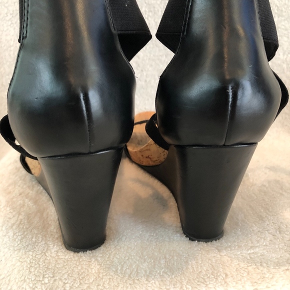 Black Wedges WORN ONCE - Picture 3 of 4